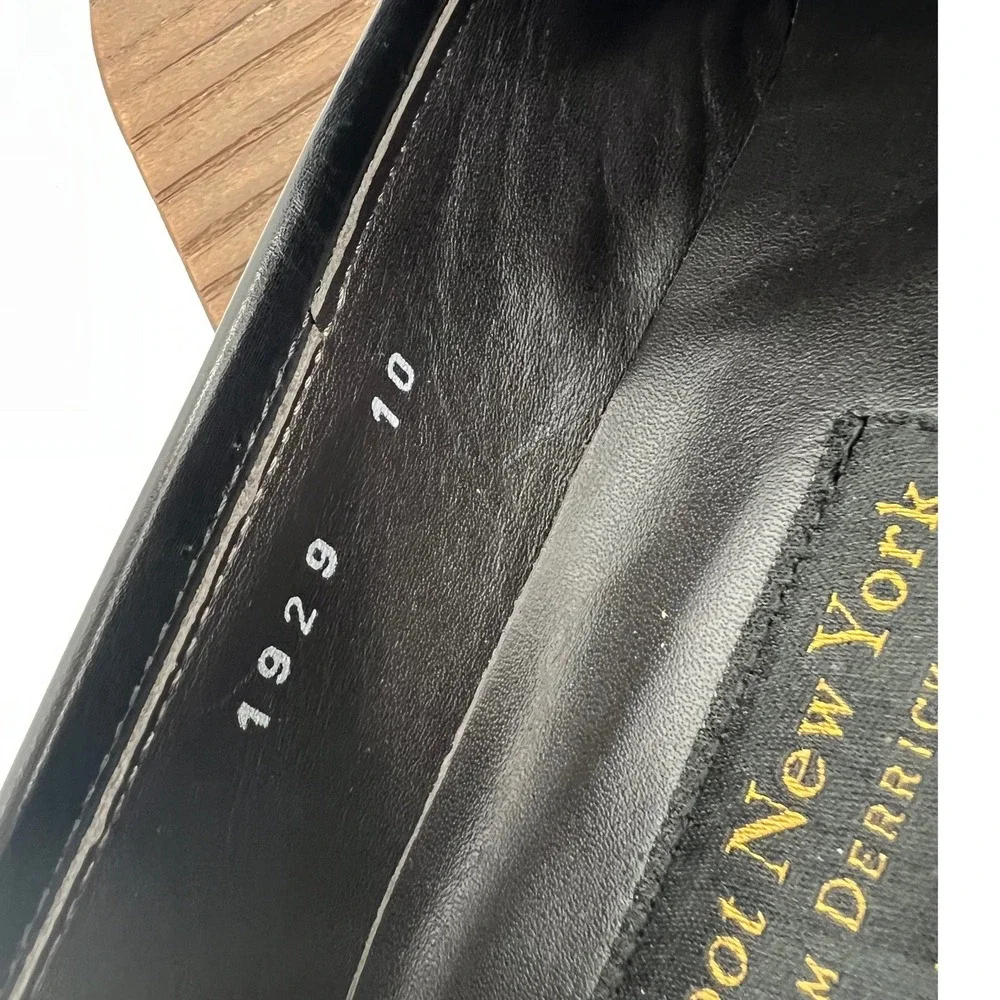To Boot New York Adam Derrick Mens Black Leather Penny Loafers Made in Italy 10